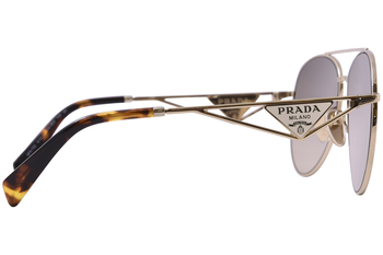 Prada PR 73ZS ZVN3D0 Sunglasses Women's Pale Gold/Brown/Grey