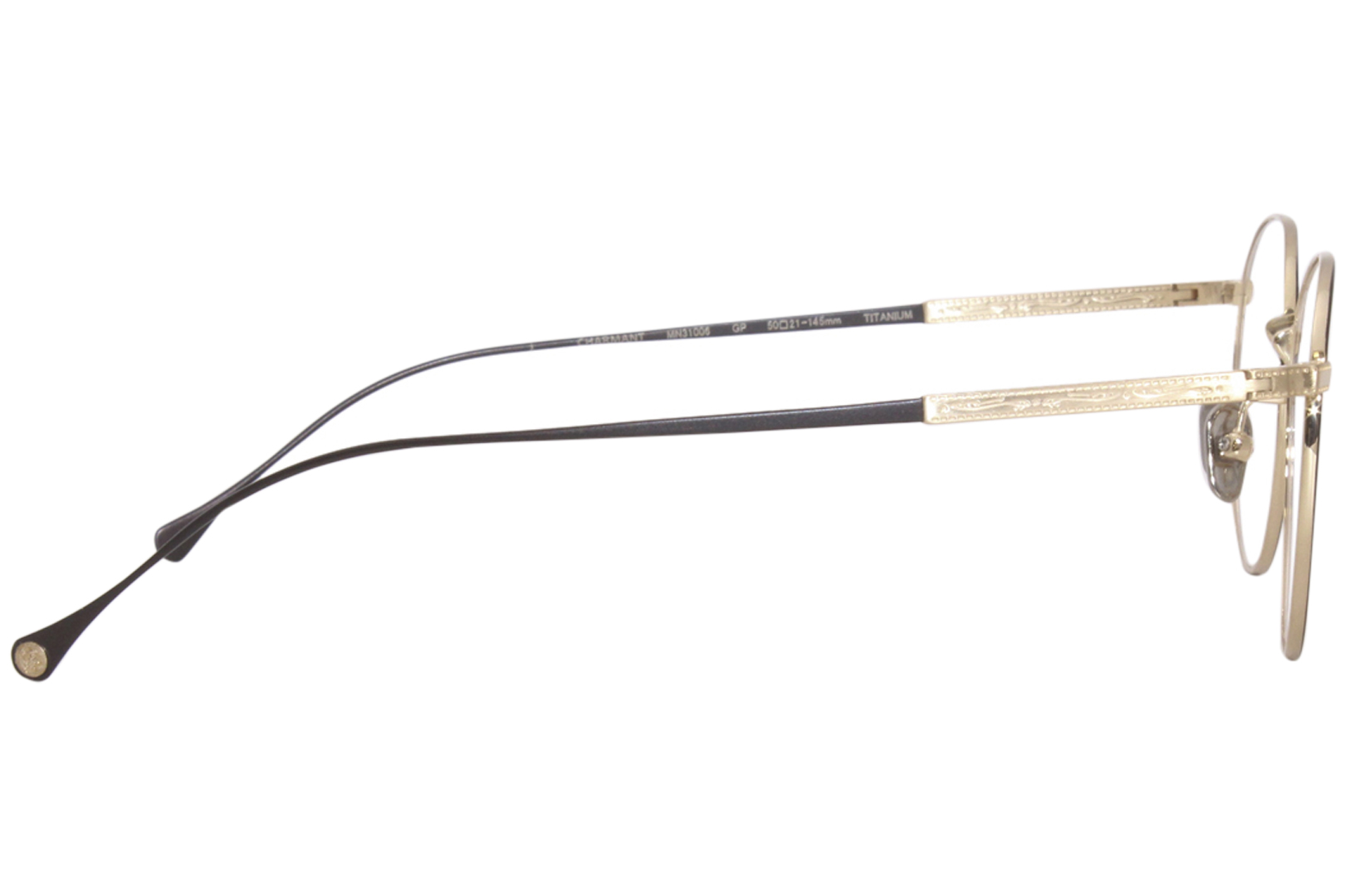 その他 minaka Minamoto MN31006 GP Titanium Eyeglasses Black/Gold Full Rim