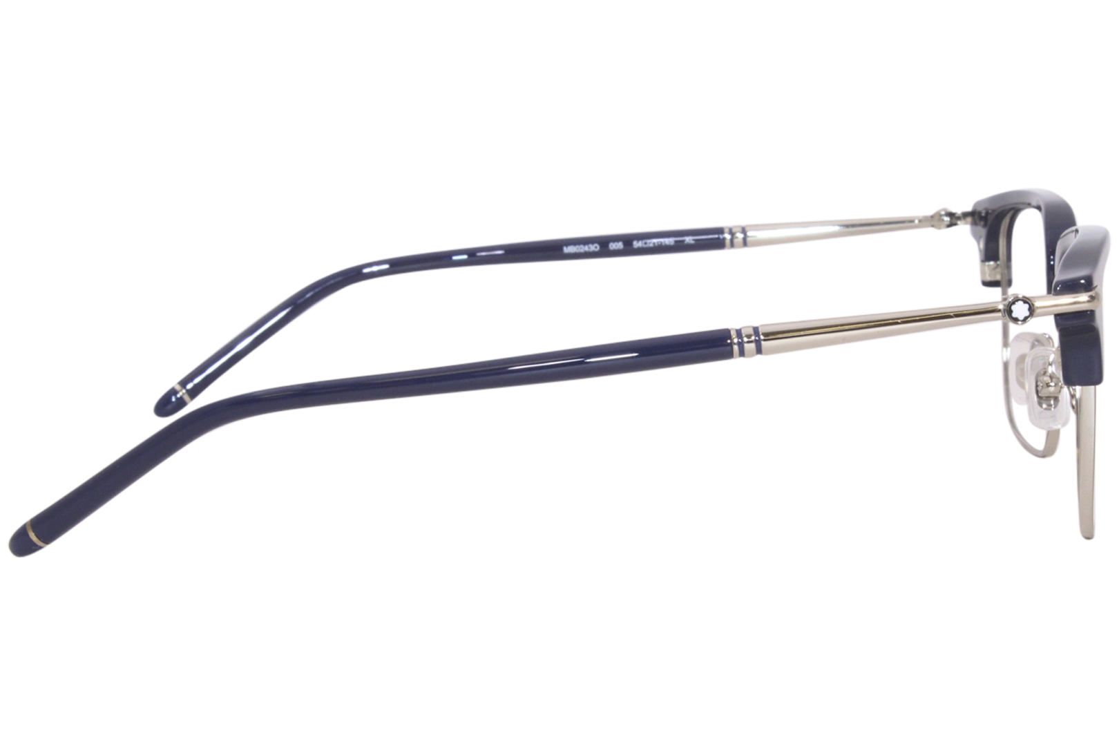 Mont Blanc MB0243O 005 Eyeglasses Men's Blue Full Rim Square Shape 54 ...