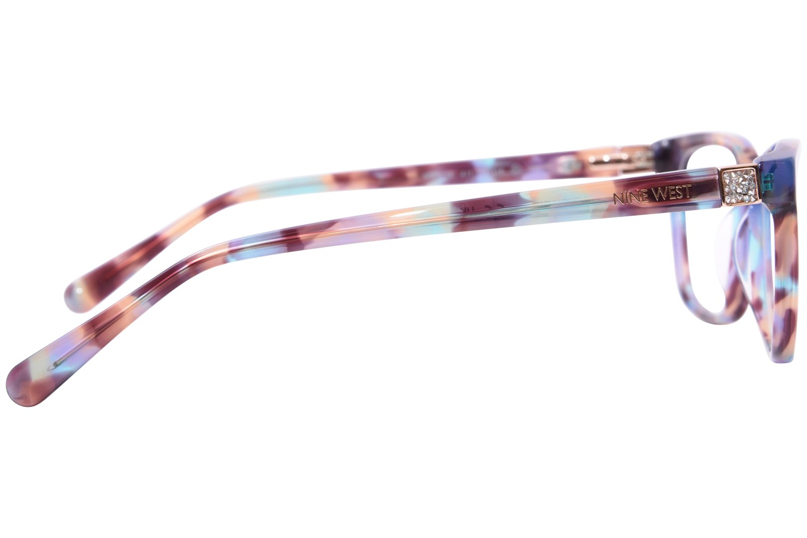 Nine West NW5214 411 Eyeglasses Women's Teal/Purple Tortoise