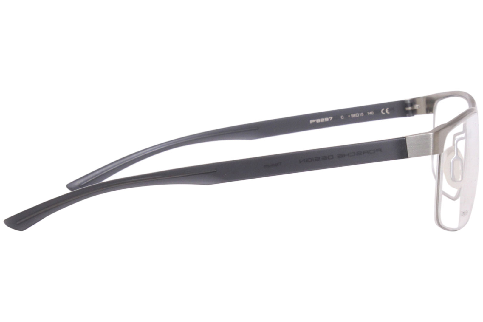 Porsche Design P8297-C Eyeglasses Men's Silver/Black Full Rim 58-15-140 ...