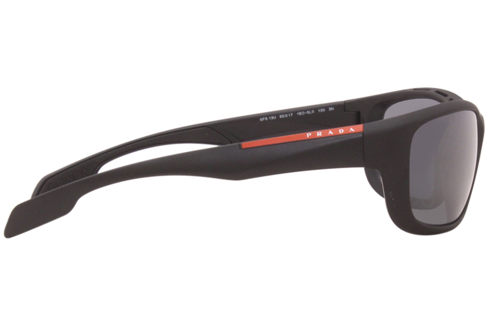 Prada Linea Rossa Sunglasses Men's SPS-13U 1BO-5L0 Matte Black/Light Grey  Mirror