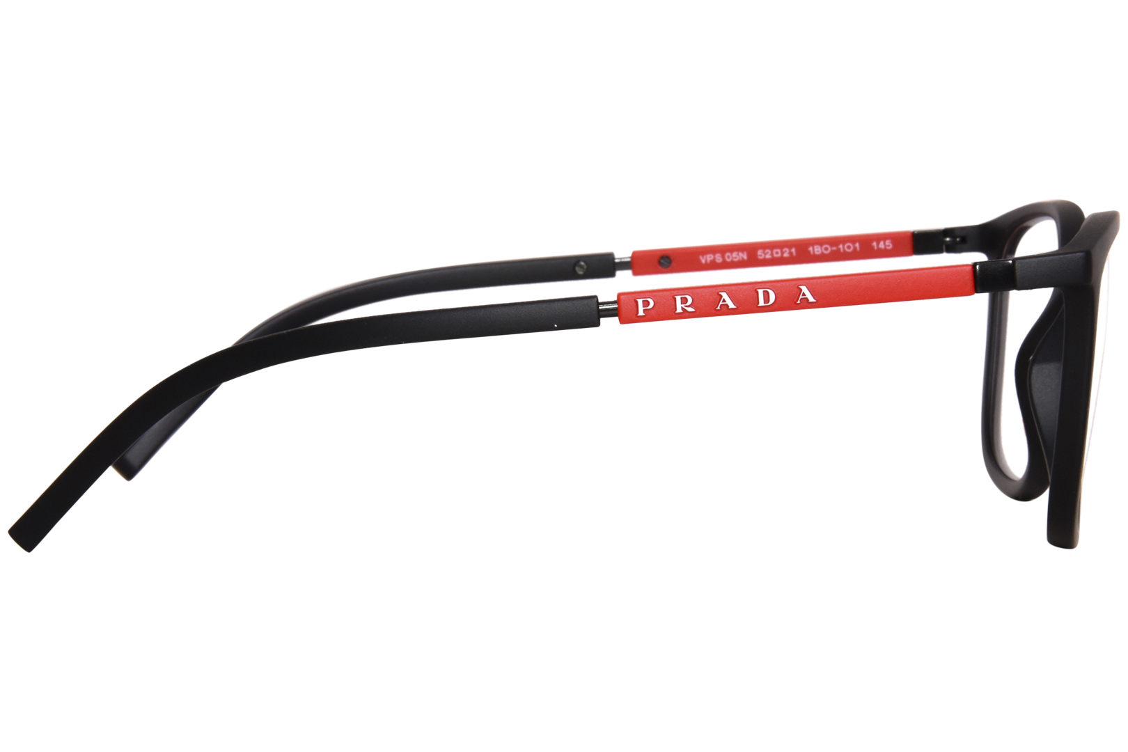 メガネ Prada VPS05N Lightweight Rectangular Nero Glasses Prada Linea Rossa VPS-05N UFK1O1 Eyeglasses Men's Grey