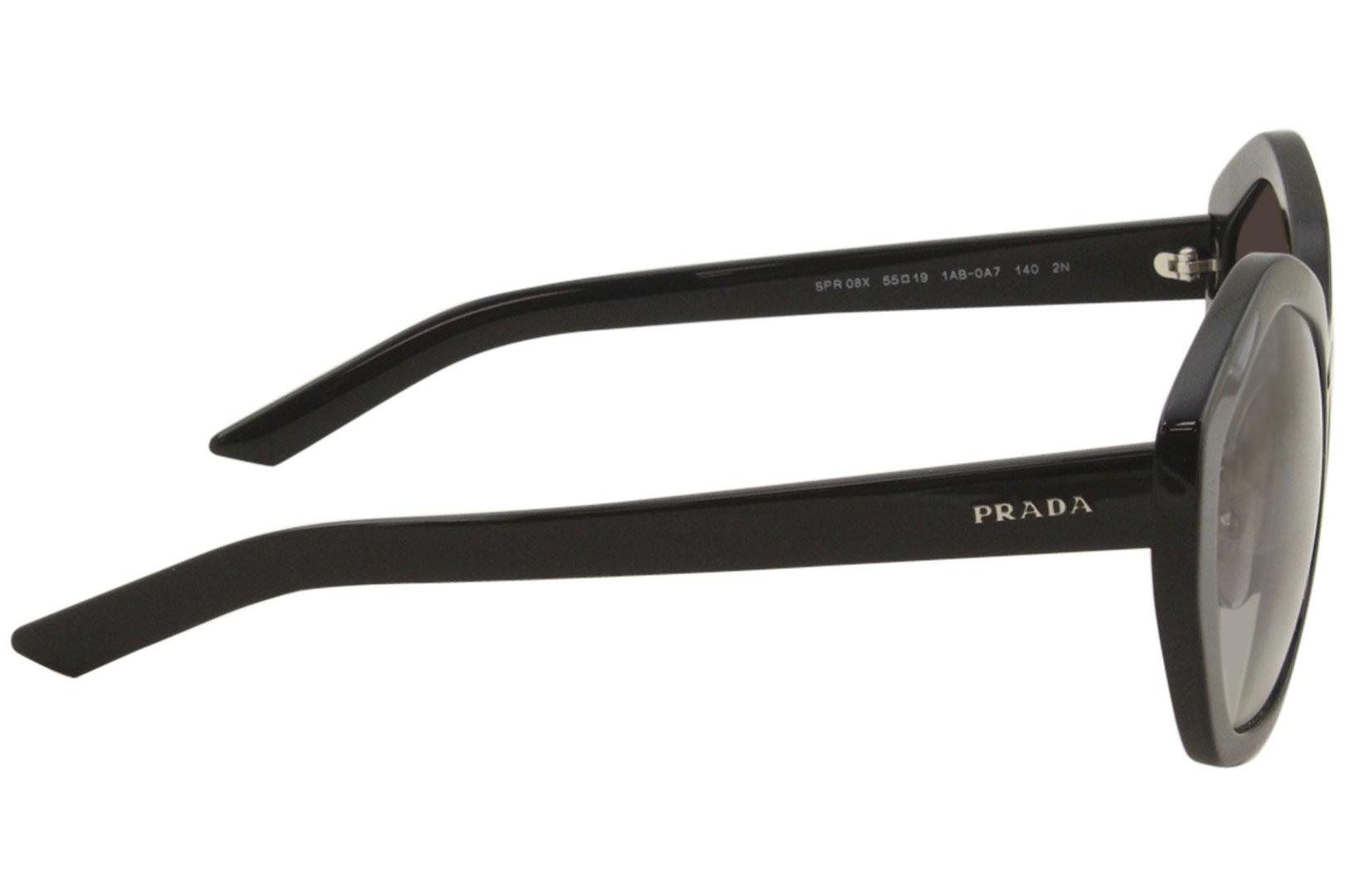 Prada Women's SPR08X SPR/08/X 1AB-0A7 Black Fashion Round