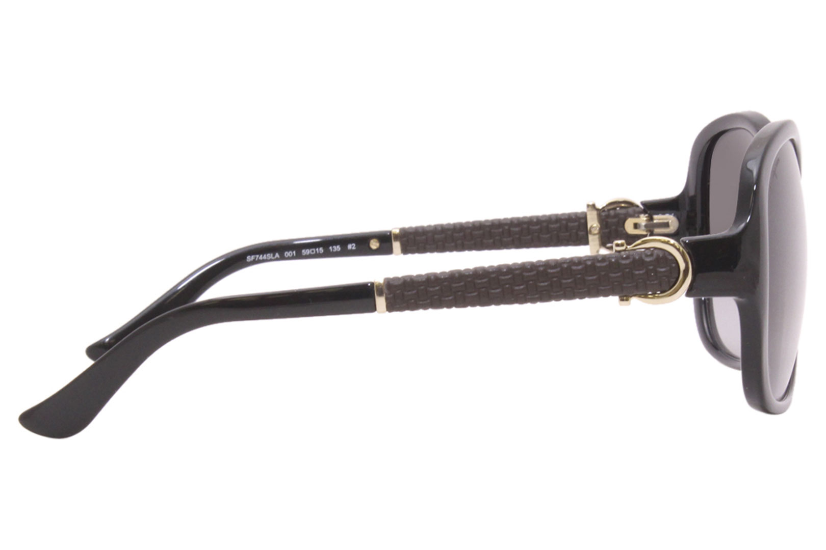 ● FERRAGAMO ● サングラス Black / Grey / 55mm SALVATORE FERRAGAMO SF744SLA 001 Sunglasses Black Frame Grey