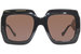 Gucci GG1022S Sunglasses Women's Chain Interlocking GG Logo Necklace Square