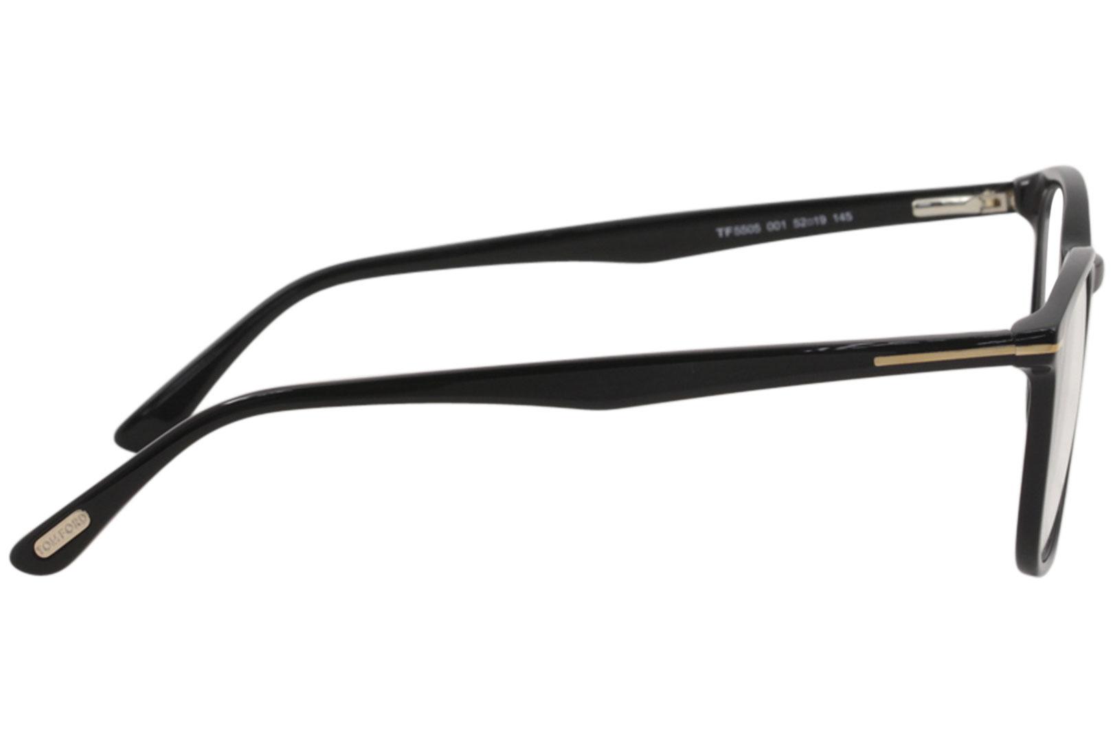 Tom Ford Men's Eyeglasses TF5505 TF/5505 001 Shiny Black Optical Frame ...