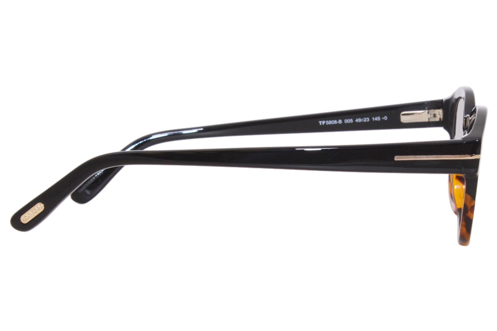 Tom Ford TF5808-B 005 Eyeglasses Men's Shiny Black & Havana