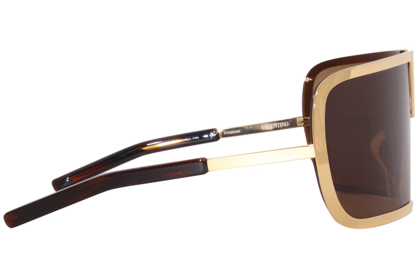 Valentino V-Romask VLS-120B Sunglasses Titanium Gold Brown