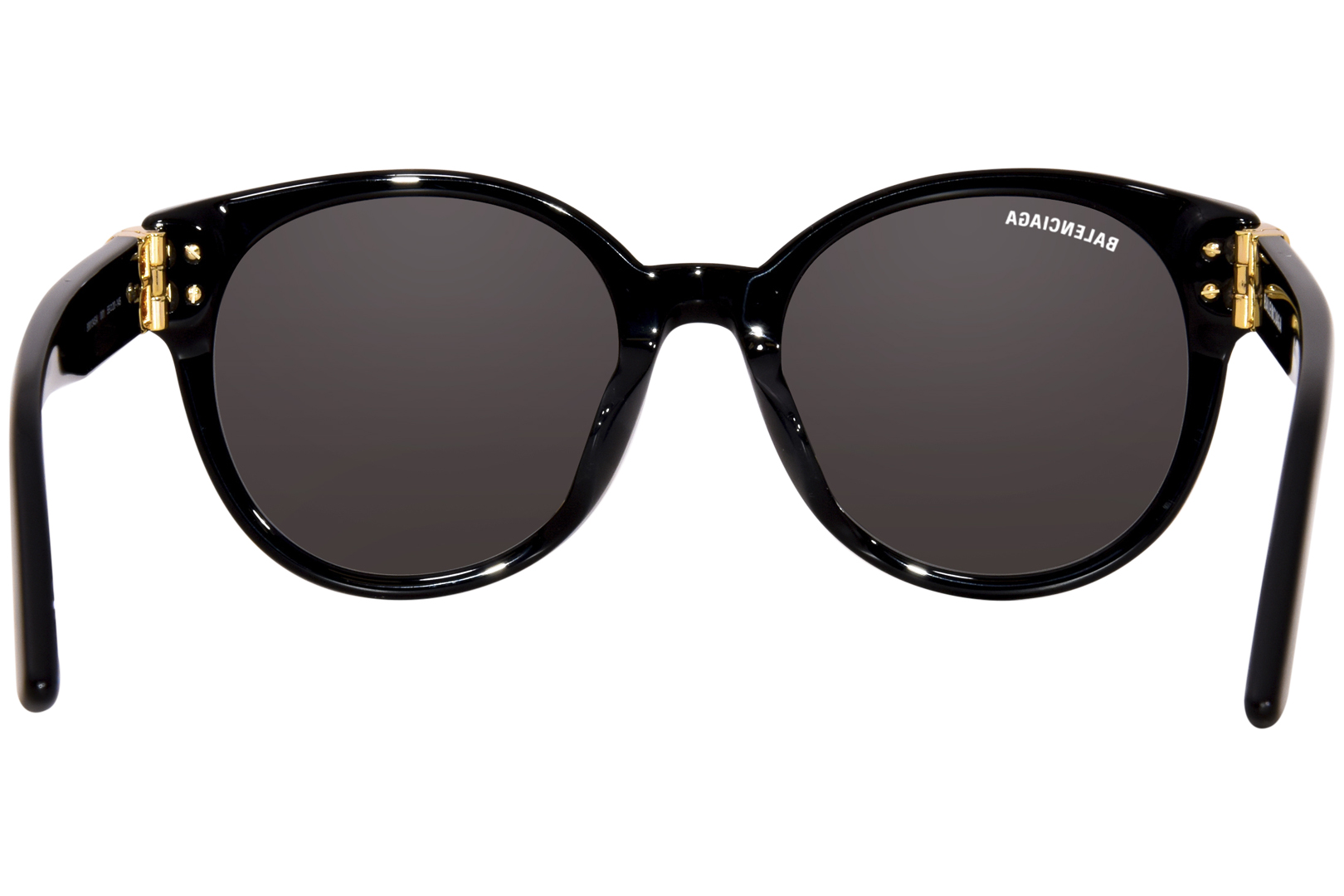 Balenciaga BB0134SA 001 Sunglasses Women's Black/Gold/Grey