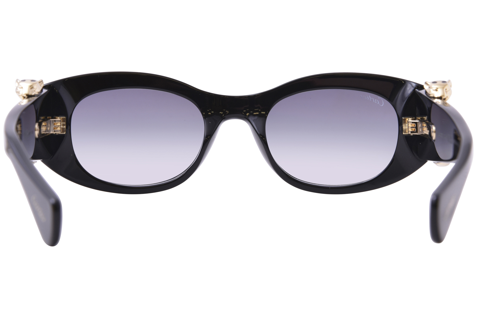 Cartier CT0472S 001 Sunglasses Women's Black/Grey Cat Eye 51