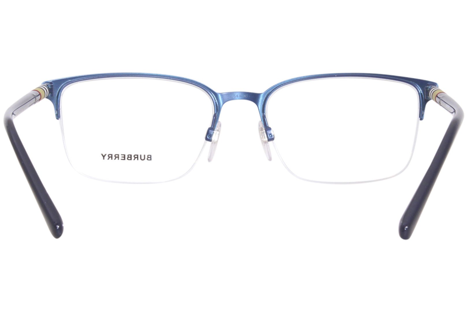 Burberry B-1323 1261 Eyeglasses Men's Matte Blue Semi Rim 54