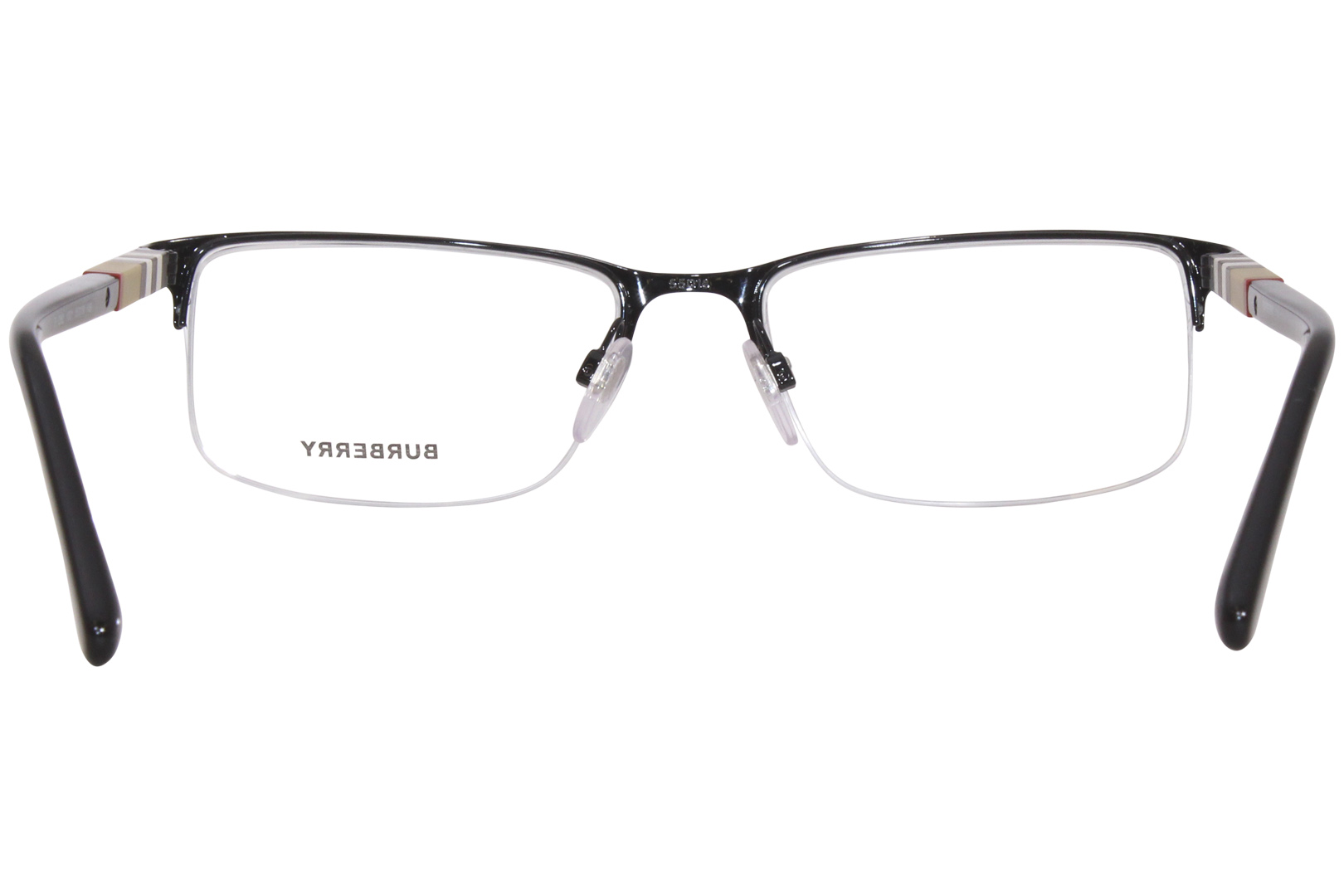 Burberry Eyeglasses BE1282 BE/1282 1008 Gunmetal Half Rim Optical Frame ...