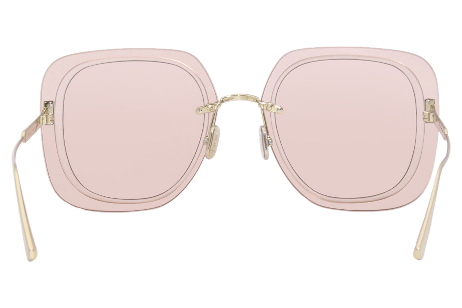 UltraDior 65mm Oversize Square Sunglasses in Gold/Rose