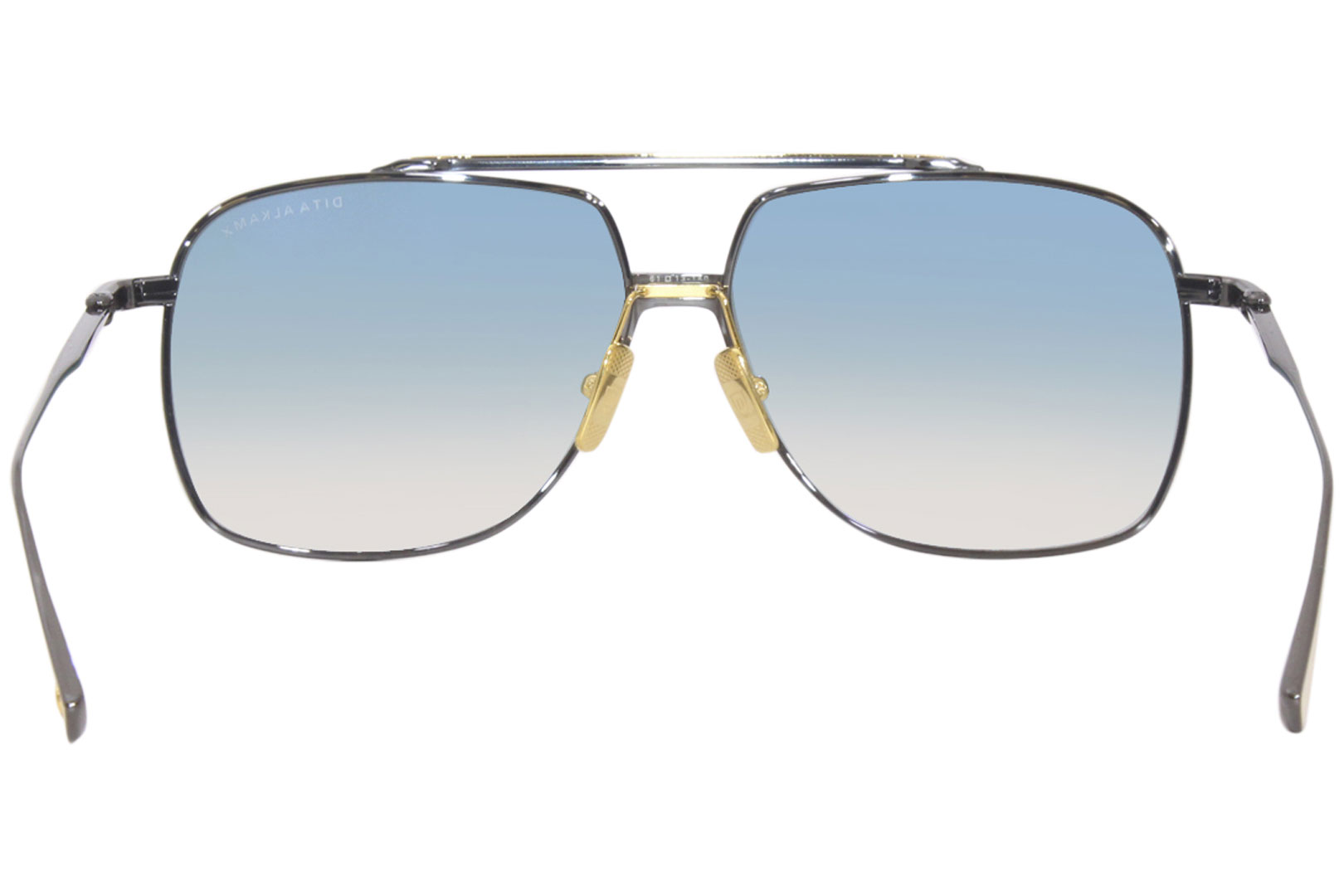 Dita Alkamx DTS100-A-02 Sunglasses Gunmetal/Gold/Turquoise Gradient Pilot 61
