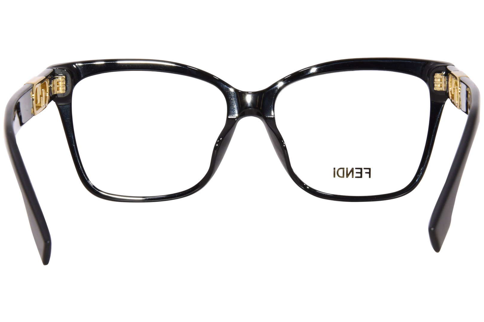Fendi FE50025I 001 Eyeglasses Women's Shiny Black Full Rim