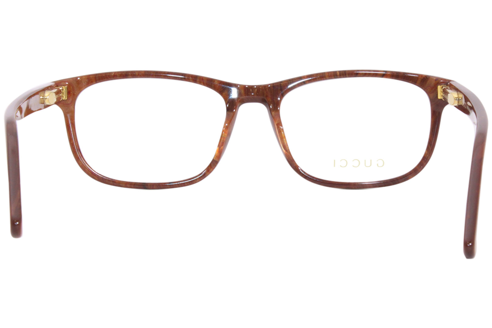 Gucci GG1046O 006 Eyeglasses Men's Brown Full Rim Rectangle Shape