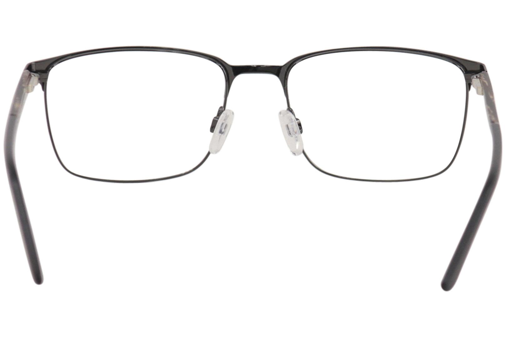 Jaguar Mens Eyeglasses 33091 6100 Black/Brown Horn Full Rim Optical Frame 55mm 