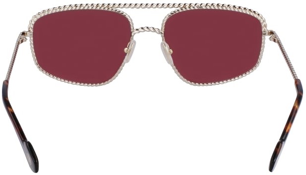 LANVIN スクエアフレムサンクラス LNV128S 733 Lanvin LNV128S 733 Sunglasses Gold/Khaki Square Shape 58-18
