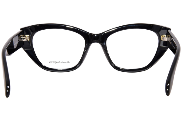 ALEXANDER MCQUEEN 長方形フレムメカネ AM0422O 001 Alexander McQueen™ AM0410O 001 52 Black Eyeglasses