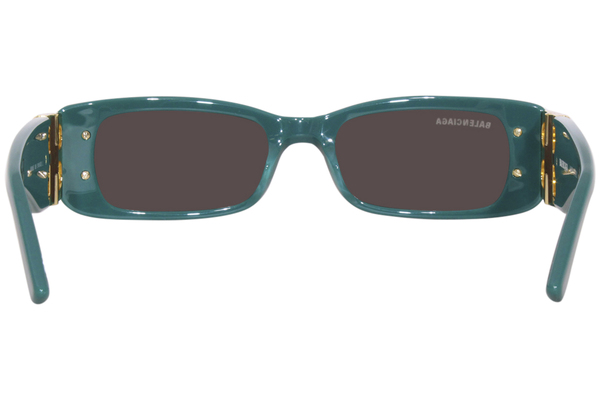 Balenciaga BB0096S 006 Sunglasses Women's Green/Gold/Grey