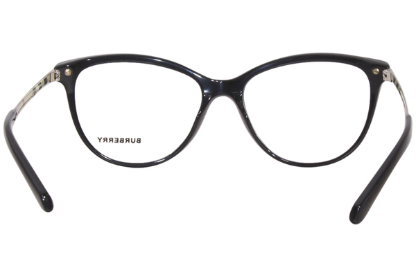 Burberry BE2280 3001 Eyeglasses Women's Black Full Rim Cat