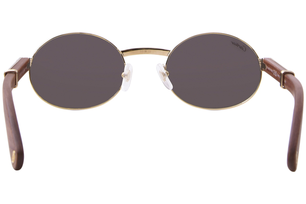 Cartier CT0464S 002 Sunglasses Men's Gold/Brown Wood/Grey