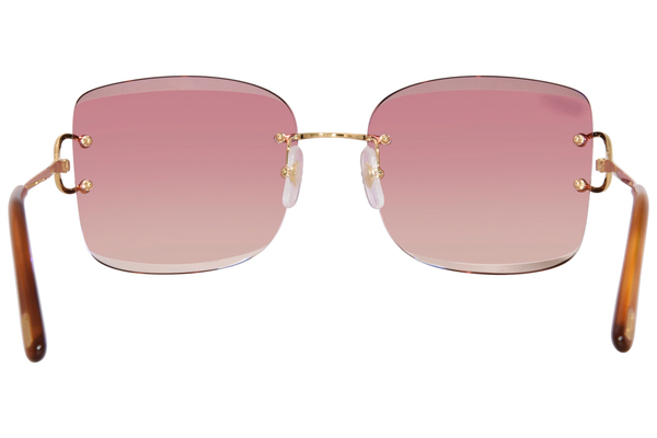 Cartier CT0007RS 001 Sunglasses Gold/Red Gradient Facet