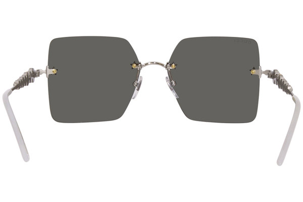 Gucci GG0644S 001 Sunglasses Women's Silver/Grey Square Shape 56mm |  EyeSpecs.com