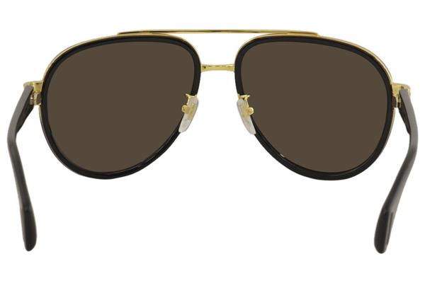 Politiebureau Herhaald Doe voorzichtig Gucci Men's Web GG0447S GG/0447/S 003 Black/Gold Pilot Sunglasses 58mm |  EyeSpecs.com
