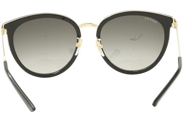 erven vergroting industrie Gucci Women's GG0077SK GG/0077/SK 001 Black-Gold/Gray Gradient Lens  Sunglasses | EyeSpecs.com
