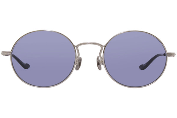Matsuda Limited Edition Sunglasses 2809H-Ver.2 Brushed Silver-Blue/Cobalt  Blue