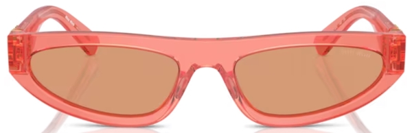 サングラス MIU MIU Woman Sunglasses Pink 07ZS 14T07V Miu Miu MU 07ZS Irregular Sunglasses | EyeOns.com