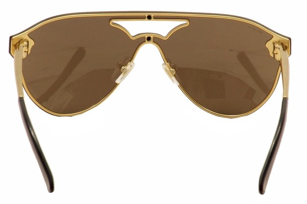 Versace VE2161 VE 2161 1002 F9 Gold Medusa Black Fashion Sunglasses 42mm EyeSpecs