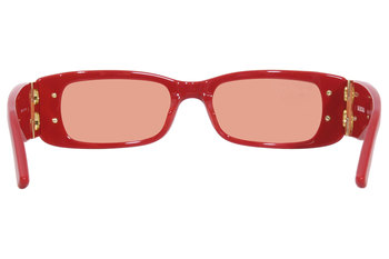 サングラス BALENCIAGA SS25 Woman SUNGLASSES (BB0096S 003 RED) Balenciaga Red Rectangular Ladies Sunglasses BB0096S 003 51