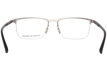 Porsche Design P8371-D Eyeglasses Men's Brown Semi Rim Porsche Design P8371-D Eyeglasses Men's Brown Semi Rim