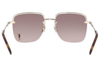 SAINT LAURENT スクエアフレムサンクラス SL312M 003 Saint Laurent Green Square Ladies Sunglasses SL 312M 003 58