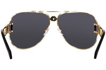 VERSACE ハロックフリントスカフ 78HA7H02 ZG353R50 Versace 2255 1002/1 Sunglasses Gold/Black/Light Blue Pilot