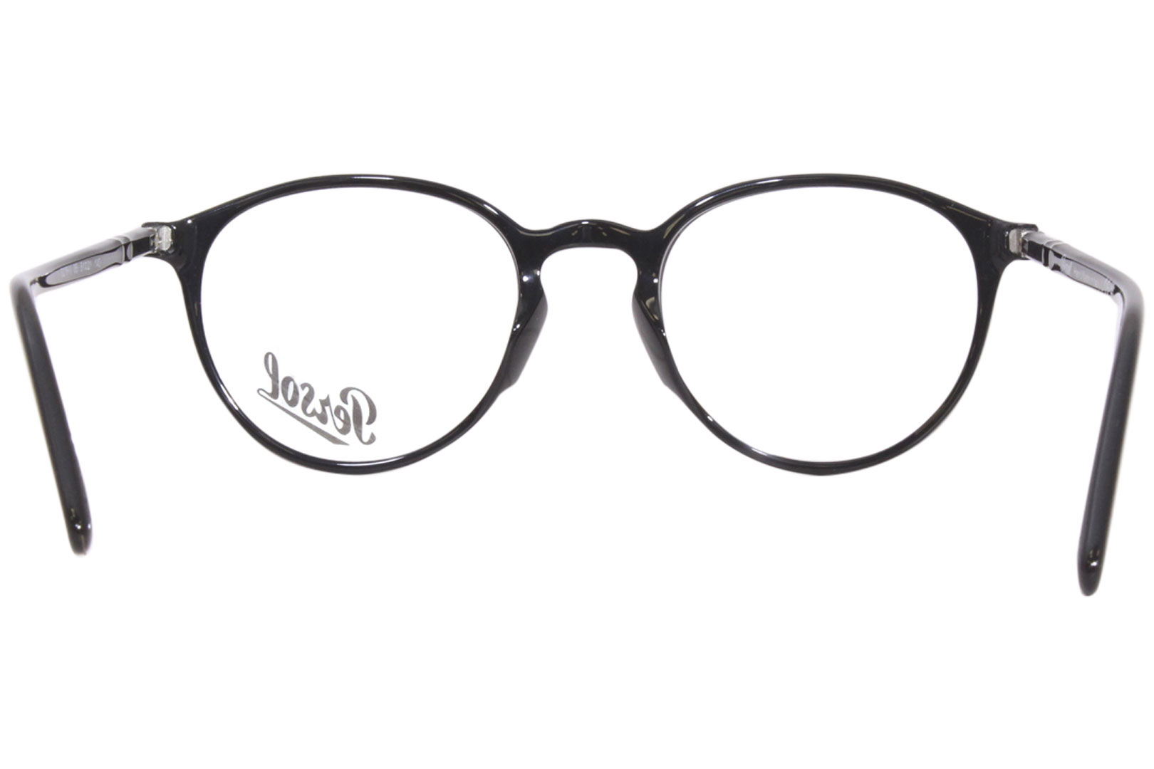 メガネ Persol FW25 Persol - 3218V VISTA - 95 (3218V VISTA 95) Persol 3218-V-95 Eyeglasses Black Full Rim Round Shape 51-21