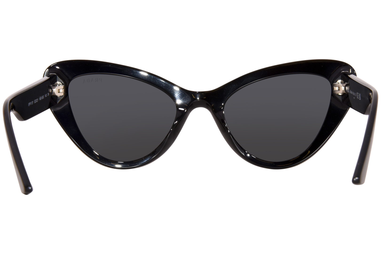 Prada PR-13YS 1AB5S0 Sunglasses Women's Black/Dark Grey Cat