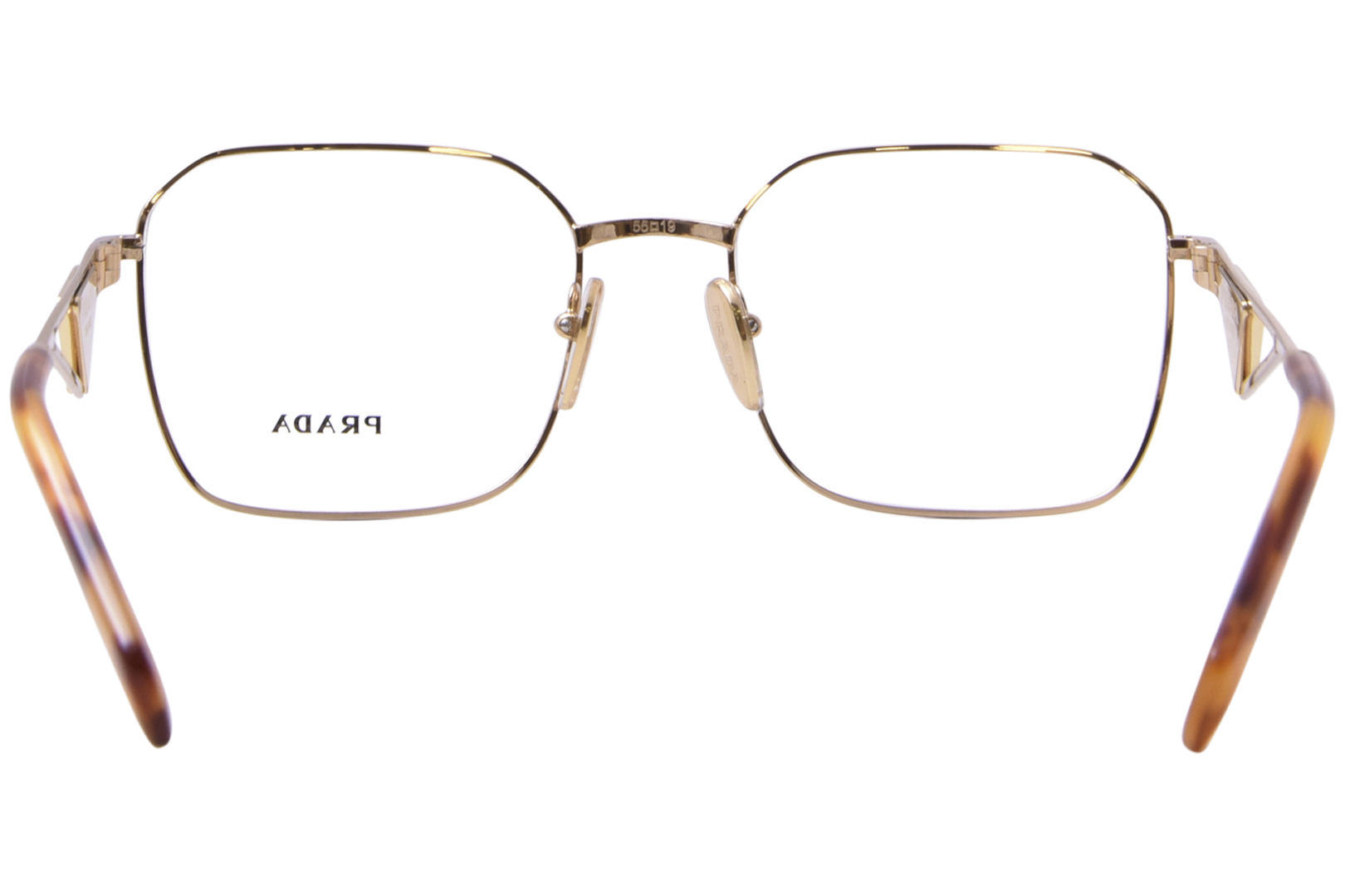 PRADA K18 ゴールド眼鏡 プラダ PRADA PRADA メガネ VPR B50 ティアドロップ型 ダブル