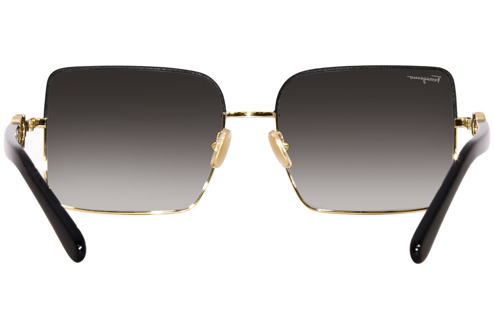 サングラス Ferragamo Sunglasses SF302SL 703 Square Gold Frame Salvatore Ferragamo SF302SL 703 Sunglasses Women's Gold