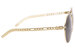 Gucci GG0725S Sunglasses Women's Fashion Pilot Removable Heart Chain Earrings