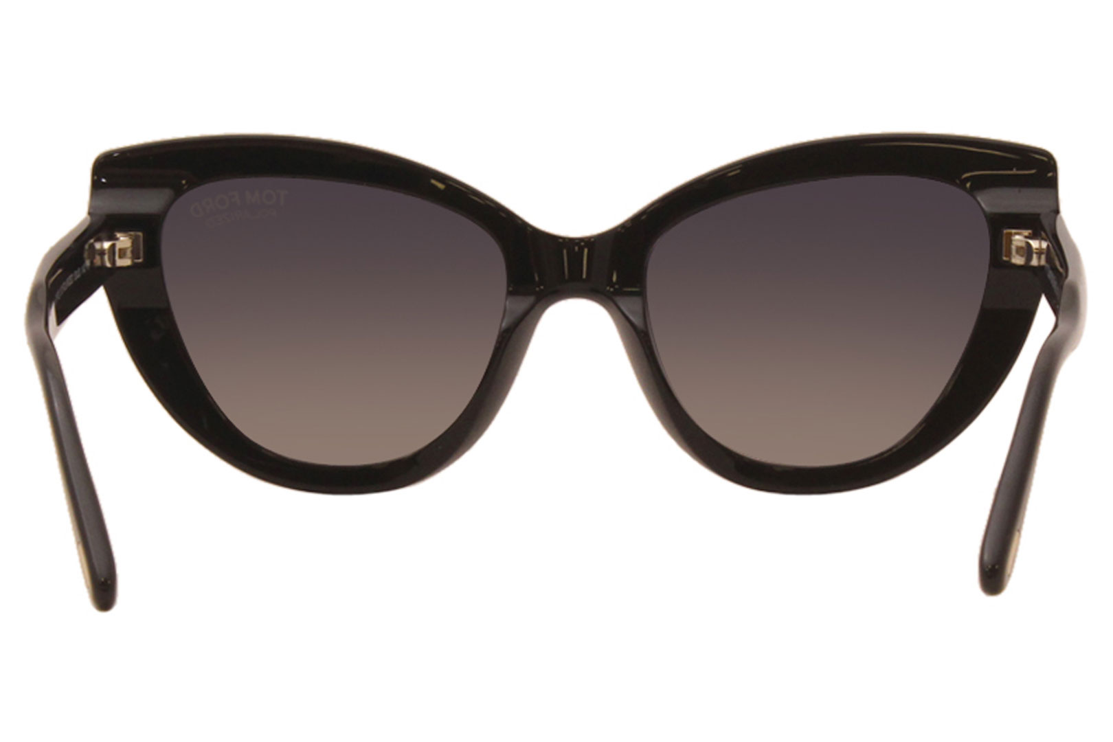 Tom Ford Sunglasses Women S Anya Tf762 01d Shiny Black Gold Smoke Polarized 55mm