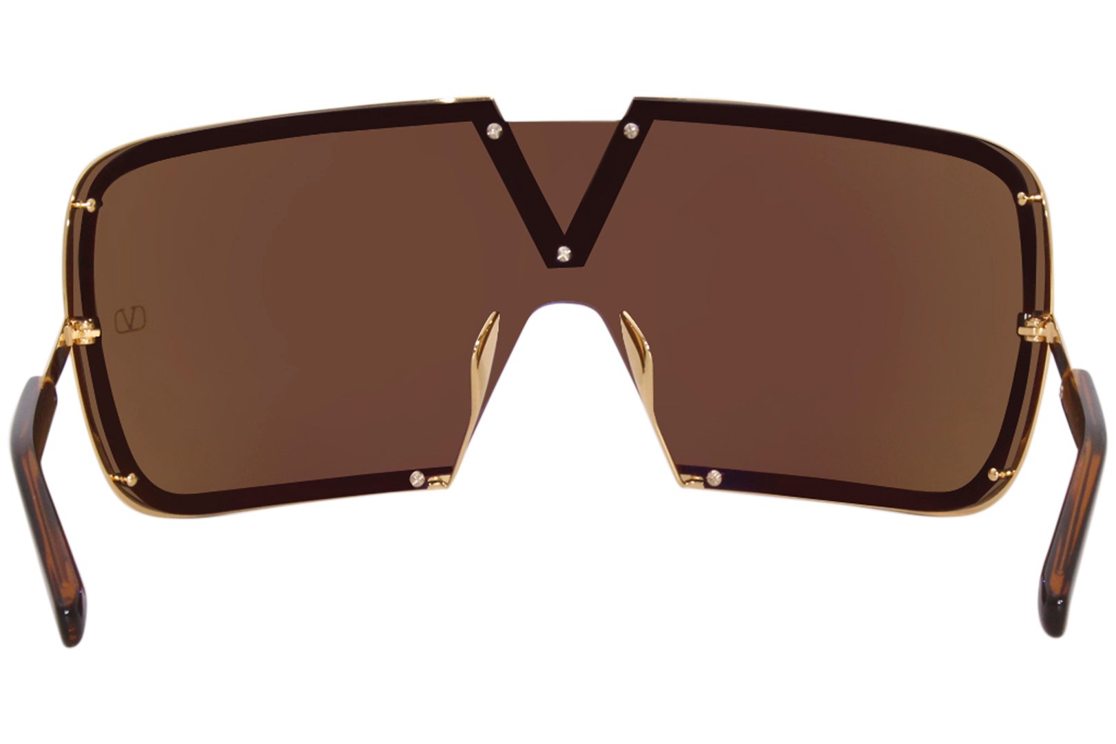 Valentino V-Romask VLS-120B Sunglasses Titanium Gold Brown