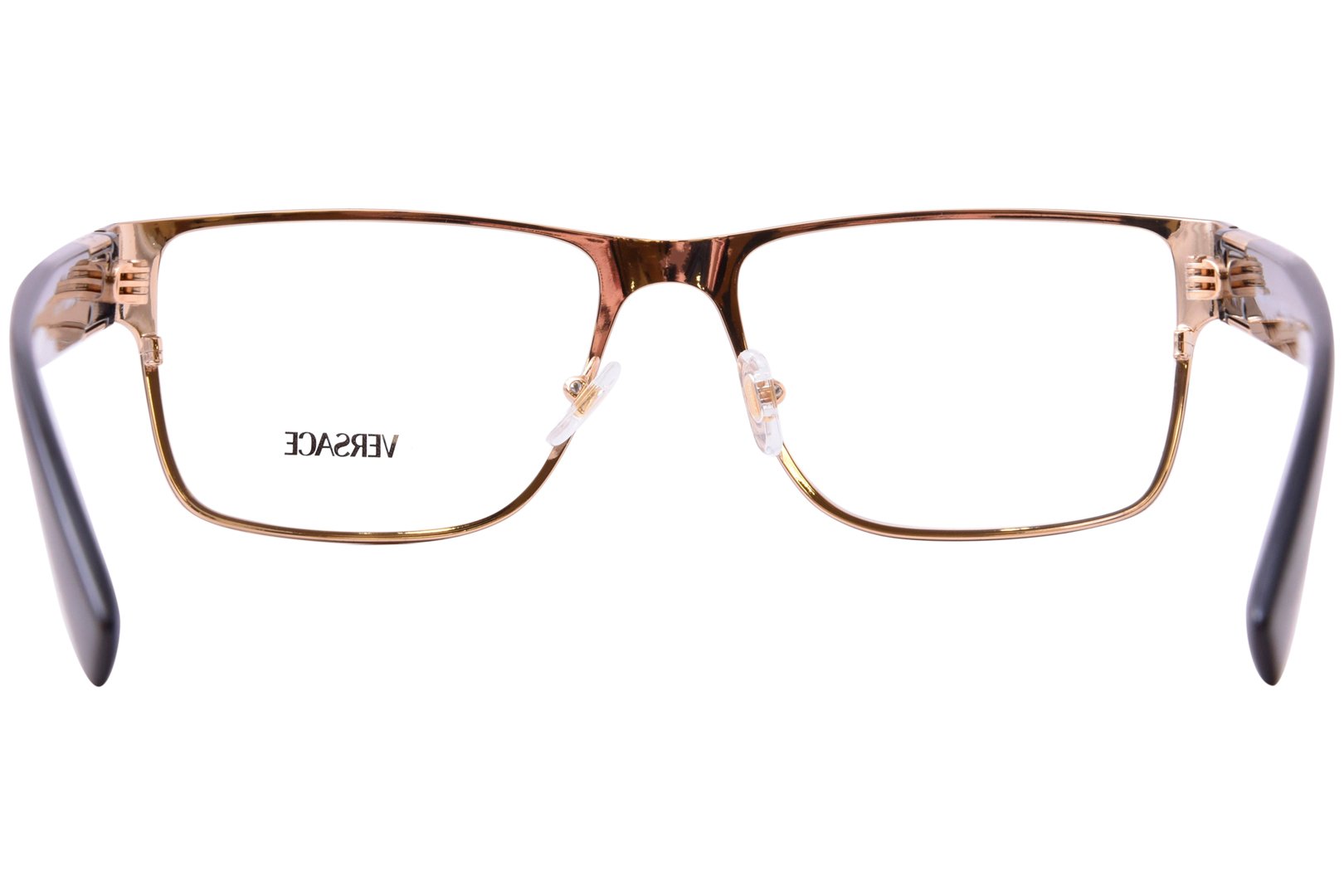 Versace VE1274 1002 Eyeglasses Men's Gold Full Rim Rectangle Versace VE1274 1002 Eyeglasses Men's Gold Full Rim Rectangle