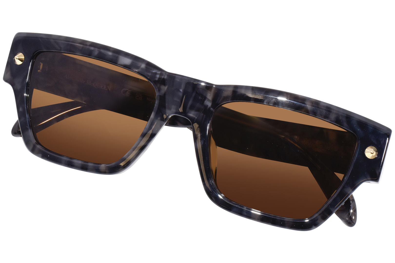 ALEXANDER MCQUEEN スクエアフレムサンクラス AM0497S 004 Alexander Mcqueen AM0467S Square Sunglasses | Fashion Eyewear US