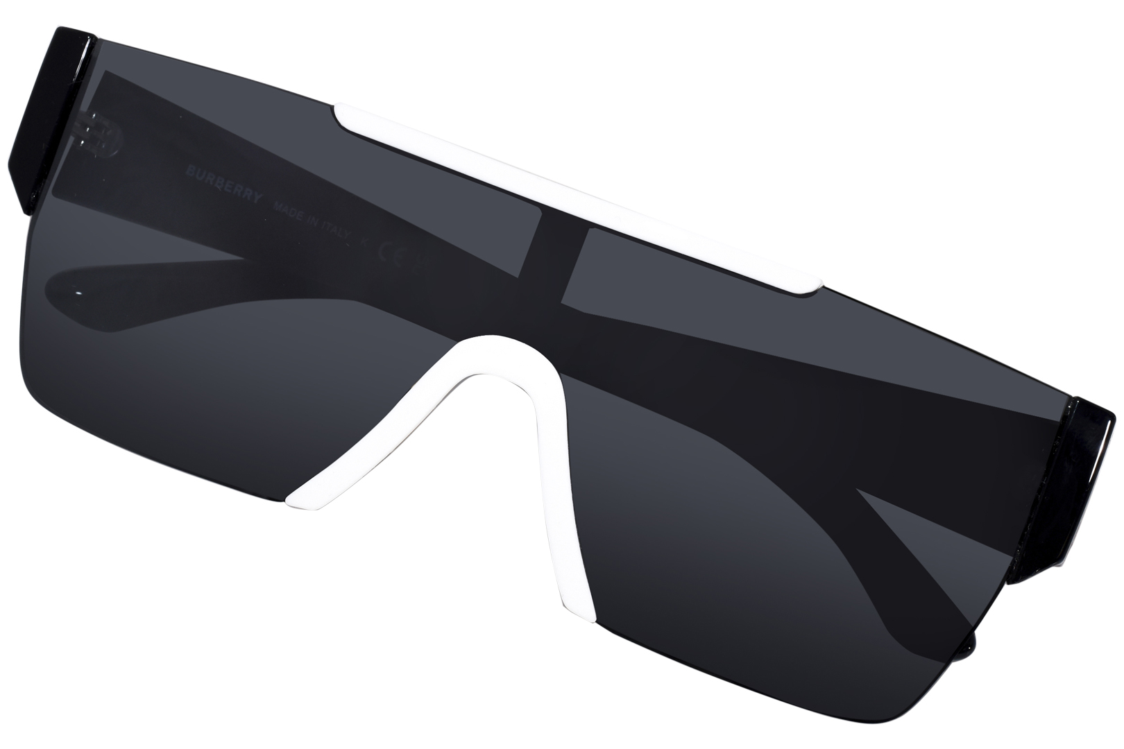 Burberry B-4291 4049/6G Sunglasses Men's White-Black/Grey Burberry B-4291 4049/6G Sunglasses Men's White-Black/Grey