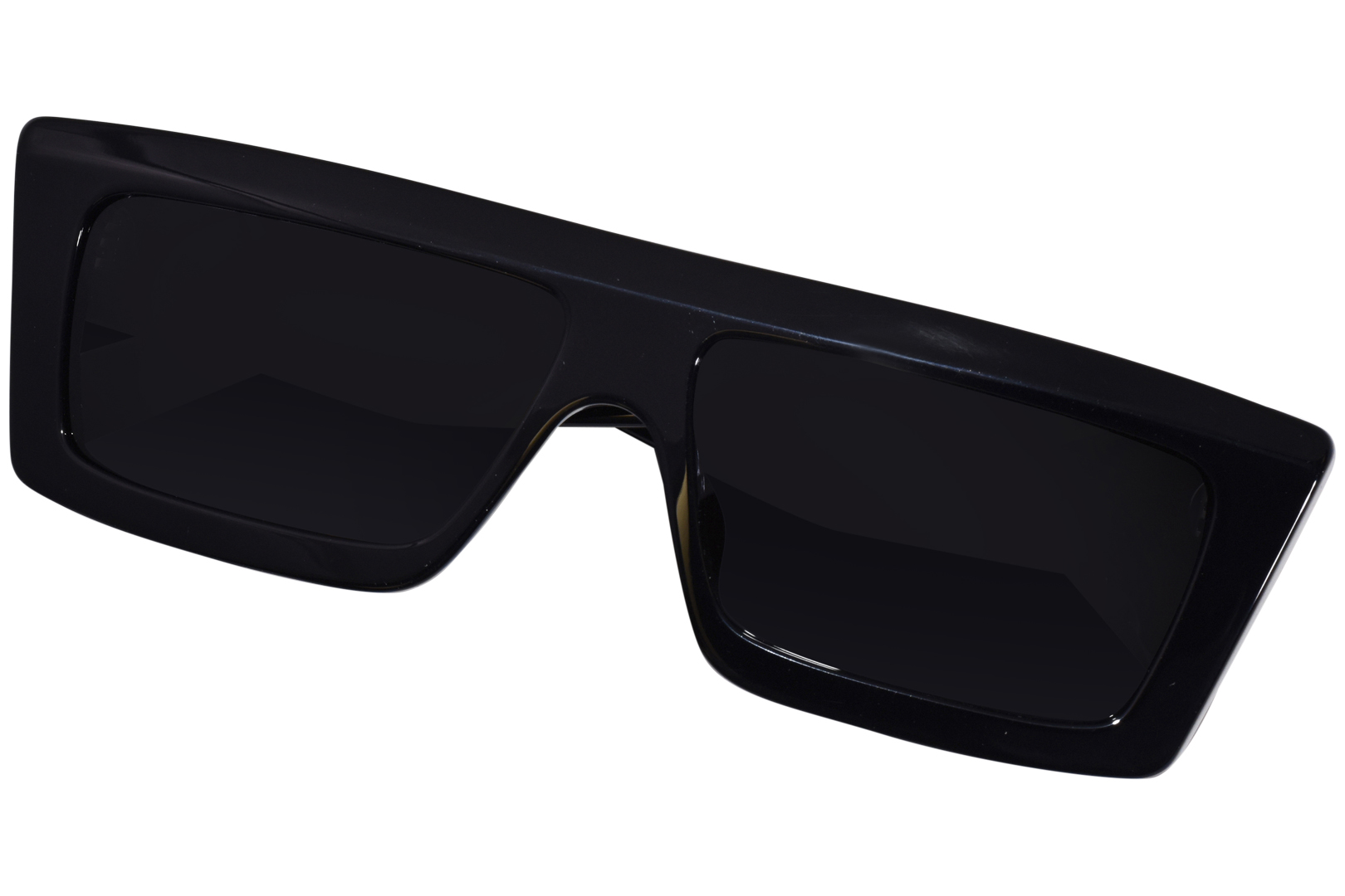 Celine CL40214U 01A Sunglasses Shiny Black/Smoke Rectangle