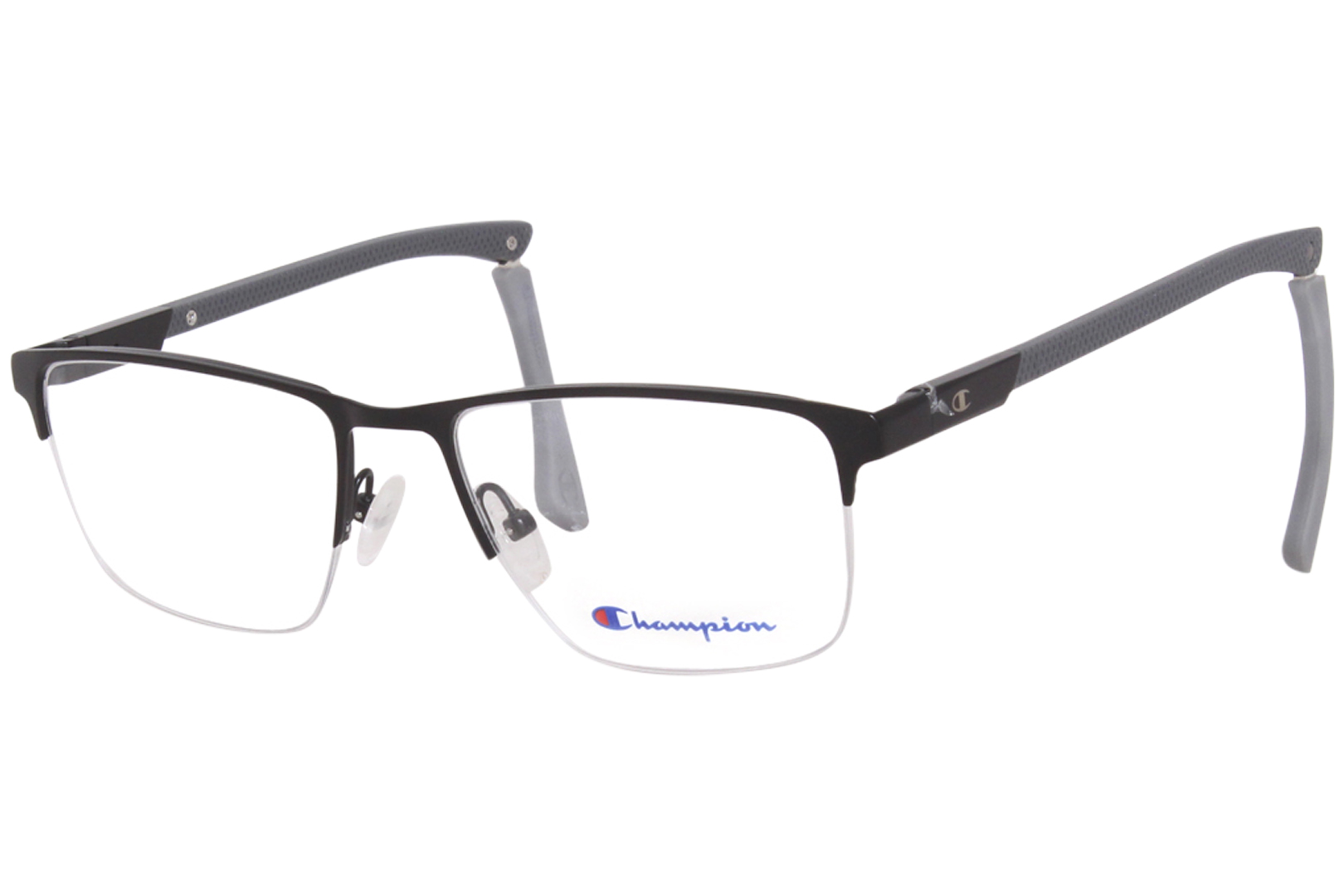 Champion Assist Eyeglasses Men's Semi Rim Rectangle Shape Tri-Flex ...